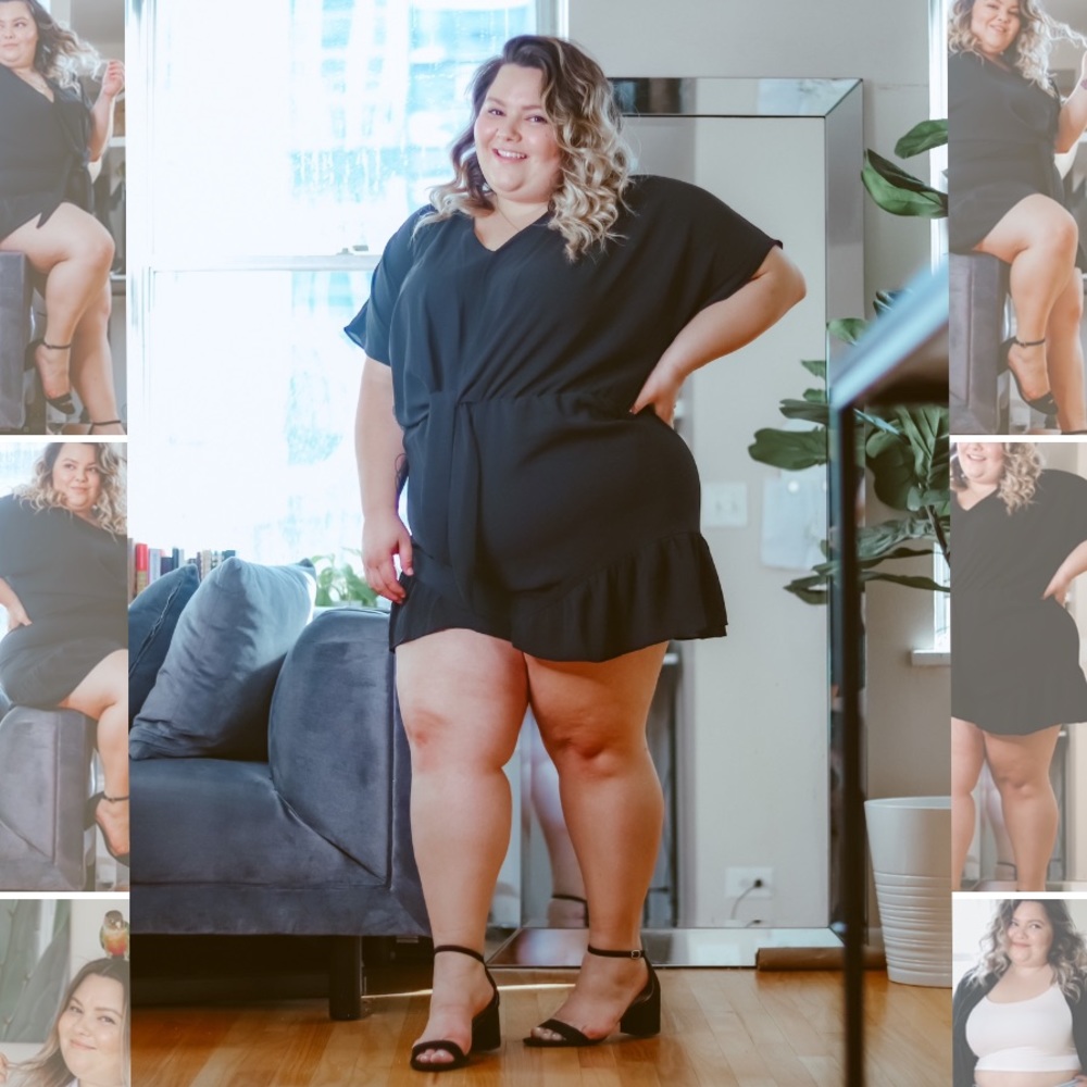 Chic Flare Black Romper